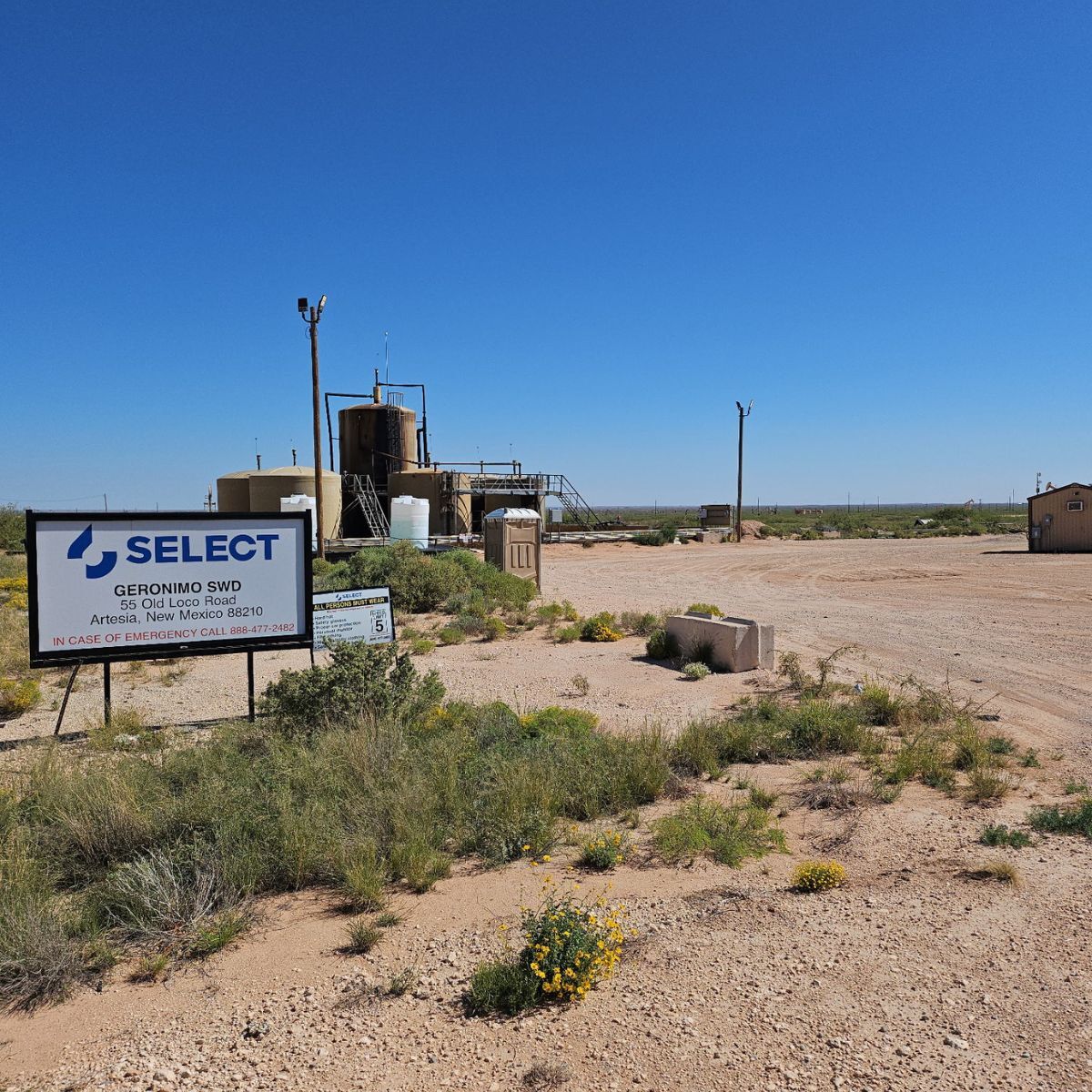 Entrance to Geronimo SWD as seen on arrival