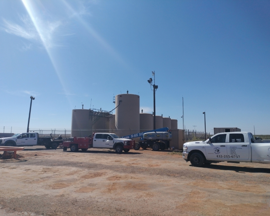 Entrance to Lamesa SWD as seen on arrival
