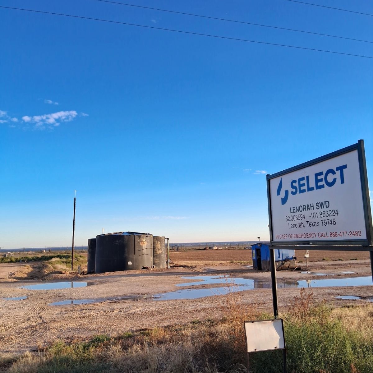 Entrance to Lenorah SWD as seen on arrival