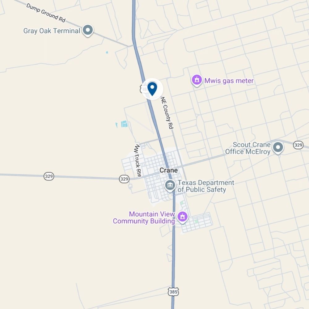 Map showing the location of Crane SWD. Opens directions in Google Maps.